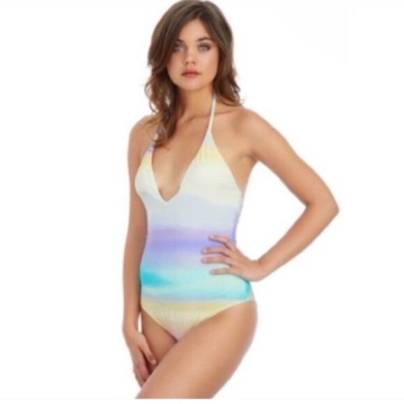 Radio Fiji Santa Monica Cayo Halter One Piece Swimsuit Size Medium - Picture 1 of 2